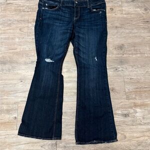 American Eagle Outfitters Midnight Blue Flare Artist Jeans-Short Length